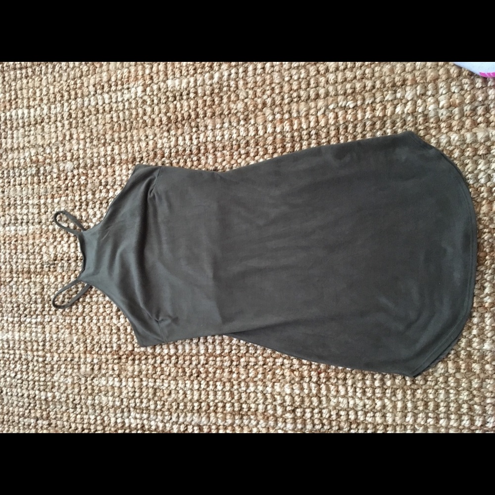 Olive green Agaci halter tank dress